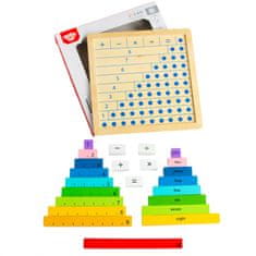 Tooky Toy Drevená matematická tabuľa Učíme sa počítať