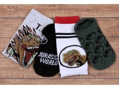 Jurassic World Jurský svet Sada chlapčenských ponožiek, dlhé ponožky, 4 páry podnožiek, OEKO-TEX 27-30 EU