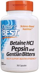 Betaine HCl + Pepsin & Gentian Bitters (horec), 360 kapsúl