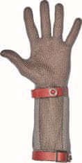 Oceľová obojručná rukavica Bátmetall 171350 s chráničom predlaktia, dĺžka 15 cm