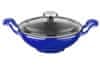 Liatinový wok 16 cm - modrý