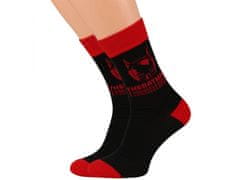 BATMAN Čierno-červené pánske dlhé ponožky - 5 párov, OEKO-TEX 40-42 EU