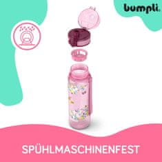 Bumpli Detská fľaša na vodu 500 ml s vložkou na ovocie, nepriepustná, bez BPA (kvetinový vzor) | FLOWERBOT