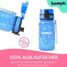 Detské Fľaše na Vodu 350 ml s Viečkom a Slamkou, Nepriepustná, bez BPA (modrá) | BLUEBOT