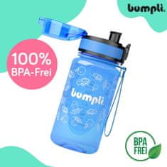 Detské Fľaše na Vodu 350 ml s Viečkom a Slamkou, Nepriepustná, bez BPA (modrá) | BLUEBOT