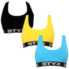 Styx 3PACK dámska podprsenka šport viacfarebná (3IP96089) - veľkosť M