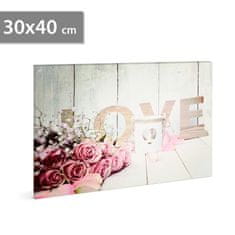 GLOBIZ LED obrázok s vešiakom na stenu - LOVE 30 x 40 cm