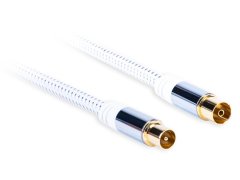 AQ Anténny koaxiálny kábel - anténa (samec) - anténa (samica) Dĺžka: 3,0 m AQ Premium 