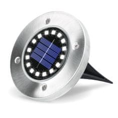 LUMILED 12x Solárna záhradná lampa LED do zeme HELIS 16×LED 1W 4000K Neutrálna biela