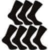 Nedeto 7PACK ponožky vysoké bambusové čierne (7NDTP001) - veľkosť M