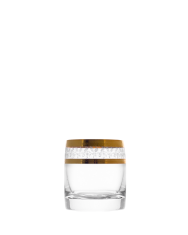 Crystalite Bohemia Bohemia Crystal Ideal poháre na pálenku so zlatým dekorom 60 ml (sada 6 kusov)