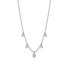 Brosway Blyštivý oceľový náhrdelník so zirkónmi Desideri BEIN012