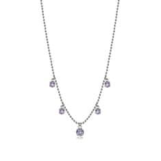 Brosway Blyštivý oceľový náhrdelník so zirkónmi Desideri BEIN013