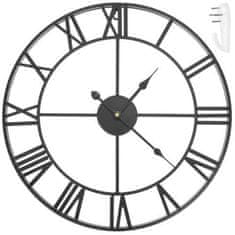 ISOTRA Retro nástenné hodiny, čierne, 47,5 cm