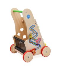 KIK Detský drevený vozík chodítko 6v1