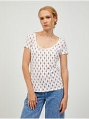 Orsay Ružovo-krémové vzorované tričko ORSAY XS