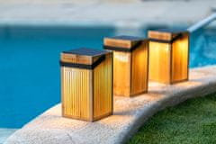 NEW GARDEN Solárny bambusový lampáš Okinawa; prírodný