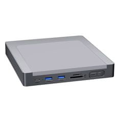 INVZI Dokovacia stanica INVZI MagHub 8v1 / rozbočovač USB-C pre iMac s priehradkou na SSD (sivá)