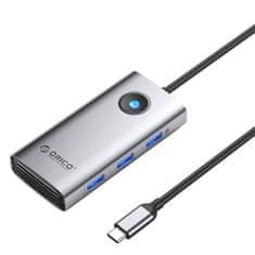 Orico Dokovacia stanica HUB 6v1 Orico USB-C, HDMI, 3xUSB (sivá)