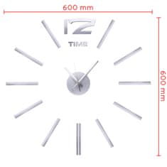 MPM QUALITY Nalepovacie nástenné hodiny, 3659/Time SL, 60cm
