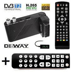 DI-WAY SENIOR 2020 Mini DVB-T2 H.265 + Ovládač, Hotel