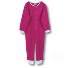 Oli&Oli Detské pyžamo - overal - tmavoružová farba (veľkosť 116)