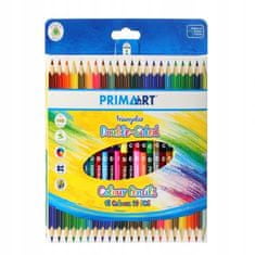 Prima Art Obojstranné trojuholníkové ceruzky 48 farieb