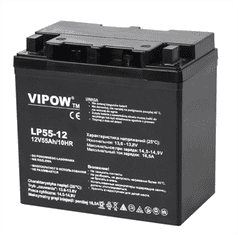 vipow Batéria olovená 12V/55Ah VIPOW BAT0223 gélový akumulátor