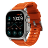 Rugged Band - Odolný remienok pre Apple Watch 45/49 mm, oranžový, strieborný