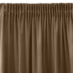 DESIGN 91 Zamatový záves Pierre Cardin s riasiacou páskou - Sibel, hnedý 140 x 270 cm