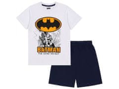 MARVEL Batman Chlapčenské pyžamo s krátkym rukávom v bielej a námorníckej modrej, letné pyžamo 9 let 134 cm