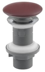 ISVEA Umývadlová výpusť 5/4“, click-clack, keramická zátka, hr.20-70mm, maroon red 38TP0169I - Isvea