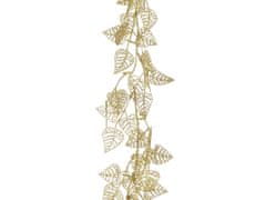 LAALU Girlanda s kvetmi a trblietkami zlatej farby 1,8 m