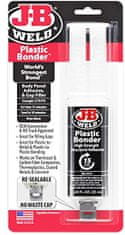 J-B Weld PlasticBonder Čierne rýchloschnúce lepidlo na opravu plastov, PVC, kovov - 25ml
