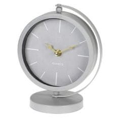 SEGNALE Stolové hodiny KO-C37568570seda RETRO 16,5 x 20 cm šedá