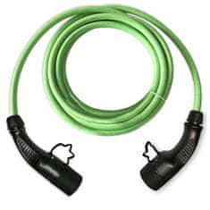 DUOSIDA Nabíjací kábel TYPE 2 | 16A | 3-fázový | 5M | Zelený