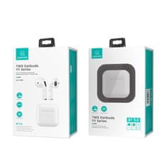 USAMS Bezdrôtové slúchadlá do uší série YY (BHUYY01) - TWS s Bluetooth 5.0 - biele
