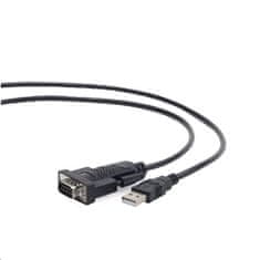 CABLEXPERT Kábel adaptér USB-serial 1,5m 9 pin (com), čierny