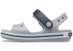 Crocs Crocband Sandals pre deti, 28-29 EU, C11, Sandále, Šlapky, Papuče, Light Grey/Navy, Sivá, 12856-01U