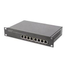 Digitus 10 palcový 8 portový gigabitový Ethernet PoE + prepínač, L2 + management