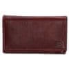 Double-D Tmavočervená veľká kožená peňaženka "Dominas"