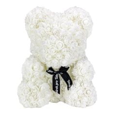 Medvídárek BIG Classic medvedík z ruží 40cm darčekovo balený - biely