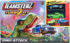 HTI Teamsterz dráha dinosaurus + 2 autíčka