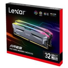 LEXAR ARES DDR5 32GB (kit 2x16GB) UDIMM 6000MHz CL30 XMP 3.0 & EXPO - RGB, Heatsink, čierna