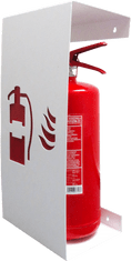 Červinka Nástenný kryt pre hasiaci prístroj Huracan biely s červeným