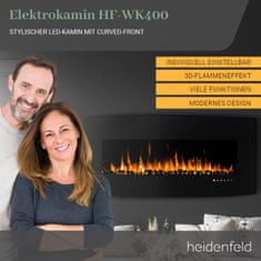 Heidenfeld Elektrický krb HF-WK400 s 3D efektom plameňa