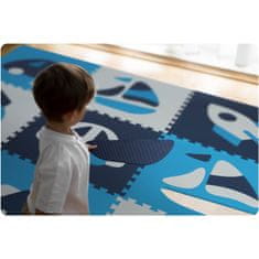 Ricokids Penová podložka na puzzle 180x180cm 9 ks modrá