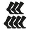 7PACK ponožky vysoké čierne (7NDTP1001) - veľkosť L