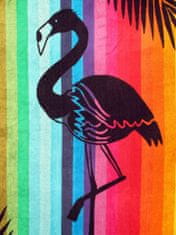 Lovely Home Obojstranná plážová osuška Rainbow Flamingo