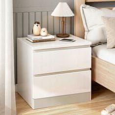 Nočný stolík biely 32x41x30 cm, MUVU, LOFT, Škandinávsky štýl, biela skrinka